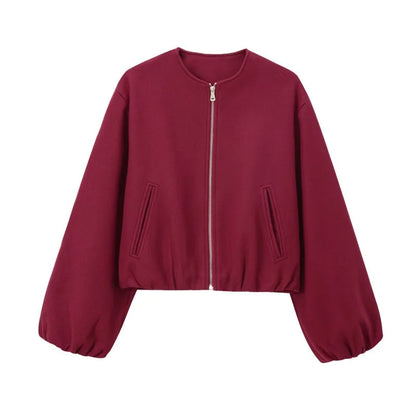 Joskaa Zip Up Long Sleeve Crop Jacket - jacket image 6