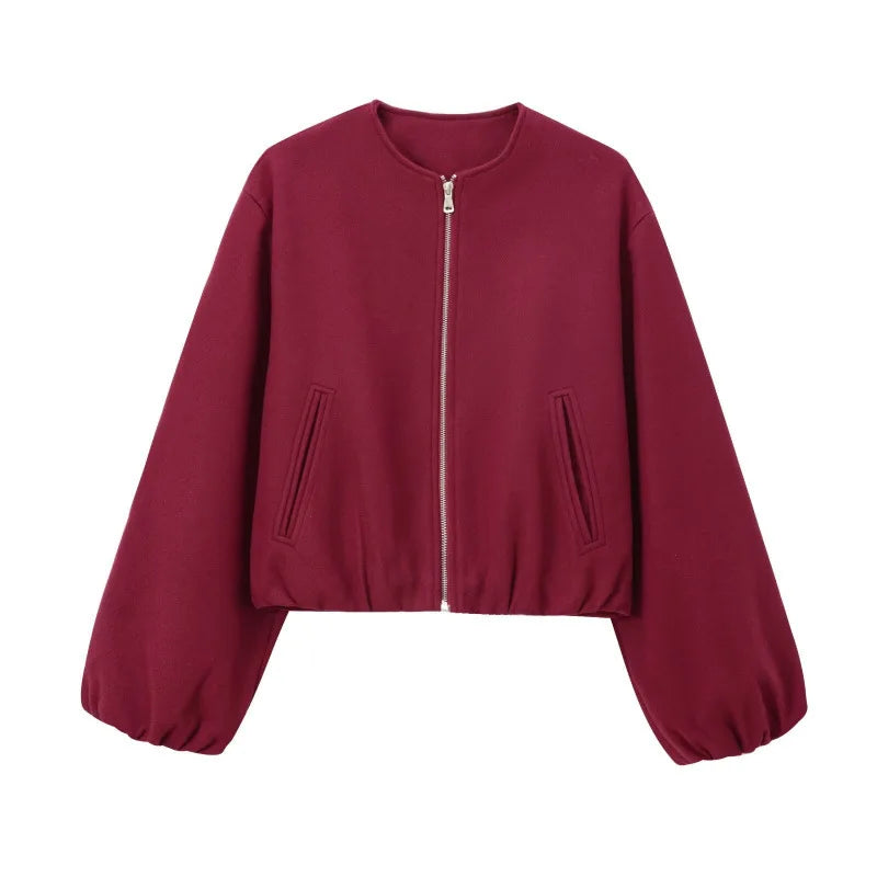 Joskaa Zip Up Long Sleeve Crop Jacket - jacket image 6