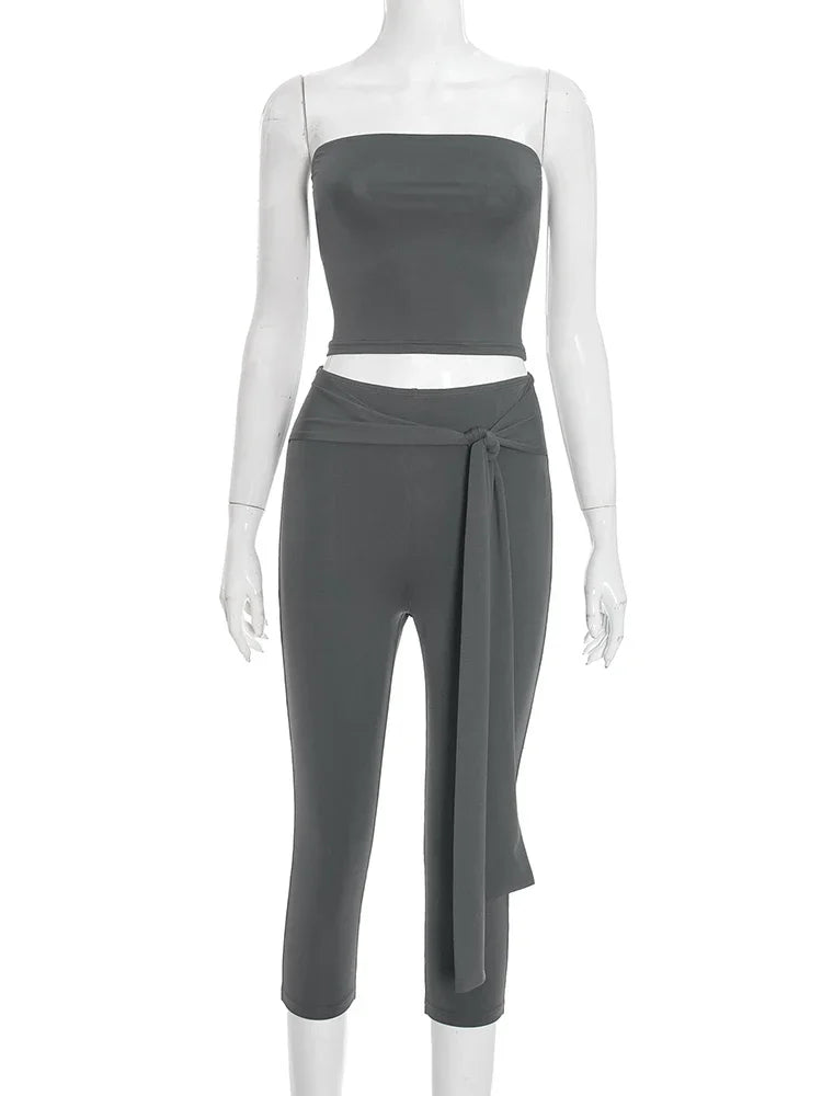 Joskaa Crop High Waist Two Piece Set - two piece set image 7