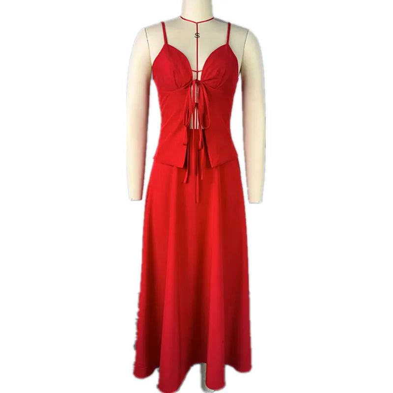 Women's Sleeveless High Waist Two Piece Set