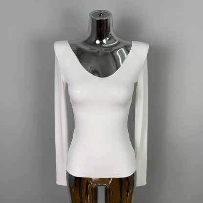 Wholesale Women's Mesh Long Sleeve Bodycon Top