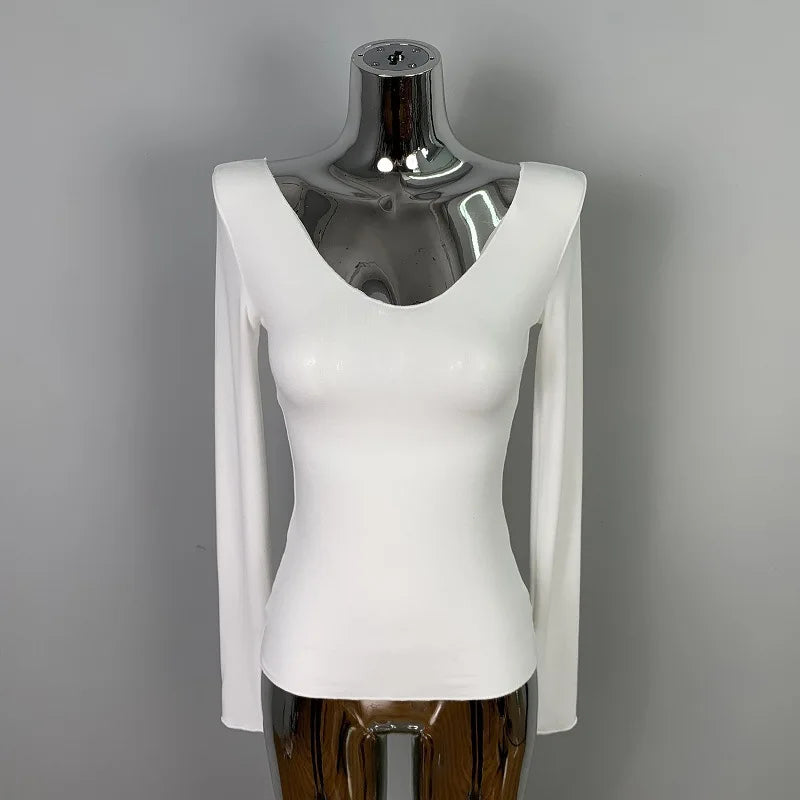 Wholesale Women's Mesh Long Sleeve Bodycon Top