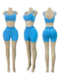 Blue Shorts Suit