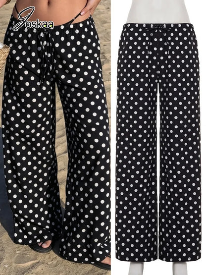 Wholesale Women's Polka Dot Beach Vacation Pants – Women's Fashion Wholesale – Front View
