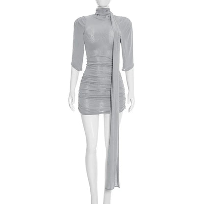 Joskaa Mesh Bodycon Mini Dress Beach High Neck - mini dress image 5