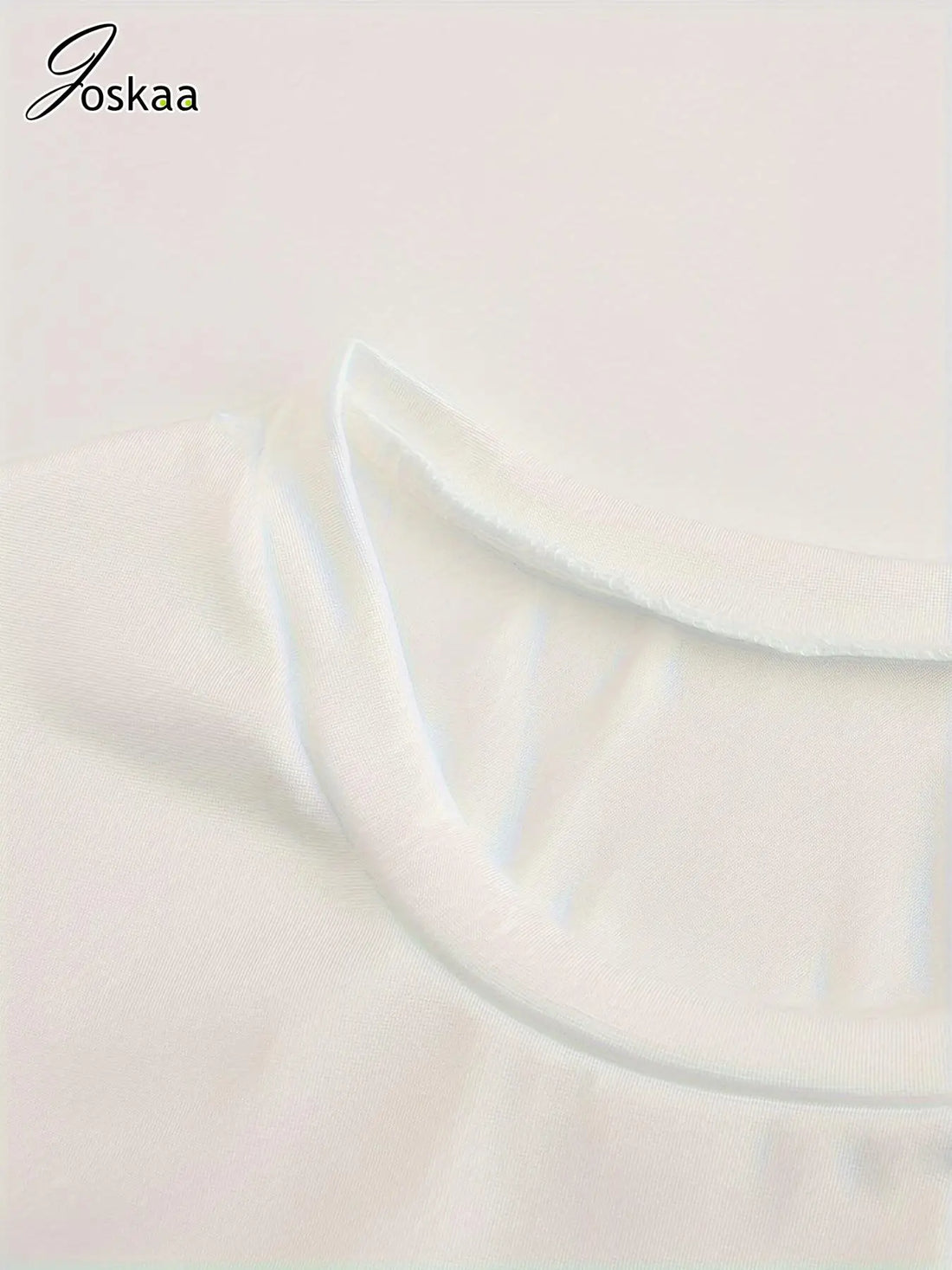 Women's Short Sleeve Aesthetic T-shirts Top White – Side View