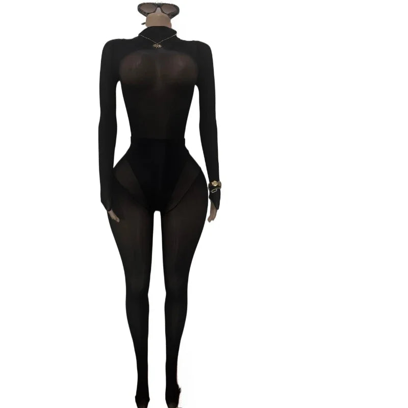Women's Mesh Bodycon Two Piece Set - Additional View 7