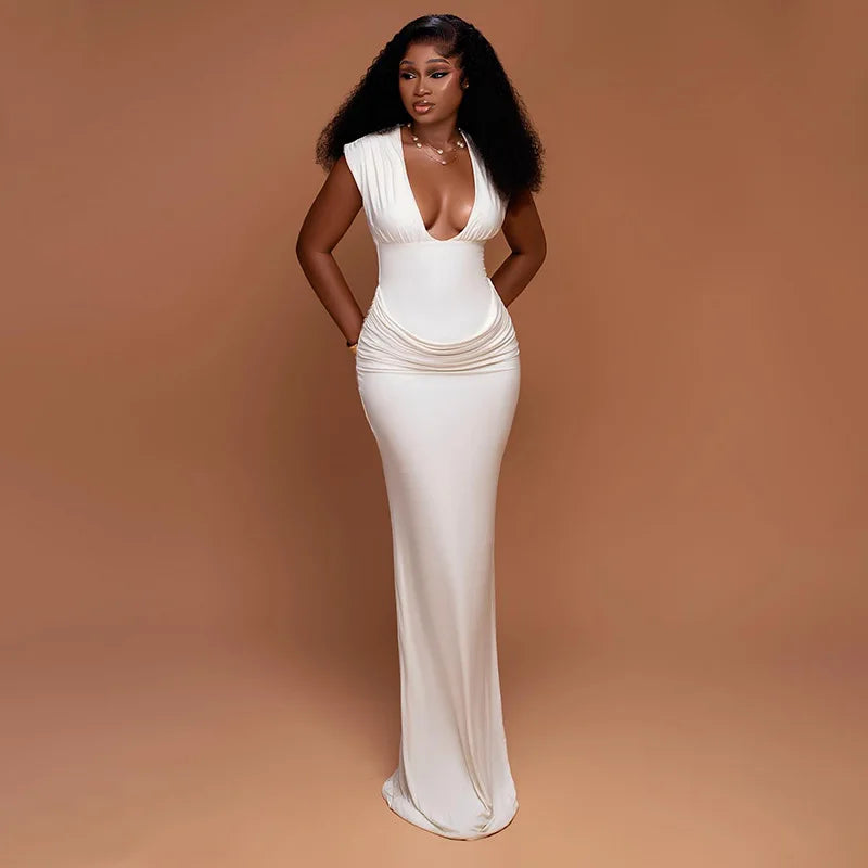 Wholesale Women's Ruched Sleeveless Bodycon Dress