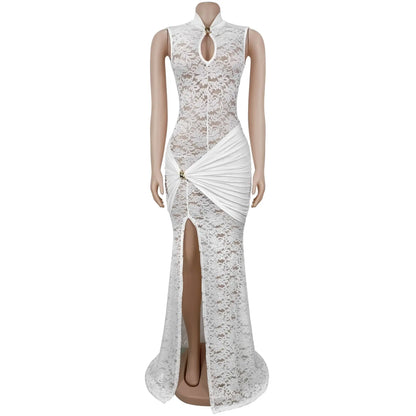 Joskaa Lace Cutout Sleeveless Bodycon Maxi Dress - maxi dress image 9