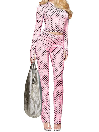 Joskaa Zip Up Hooded Long Sleeve Crop Two Piece Set - two piece set image 21