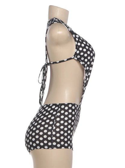 Joskaa Polka Dot Sleeveless Two Piece Set - two piece set image 3