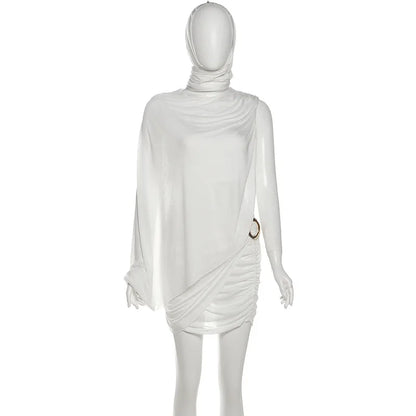 Women's Ruched Mini Scarf and One Two Piece Set