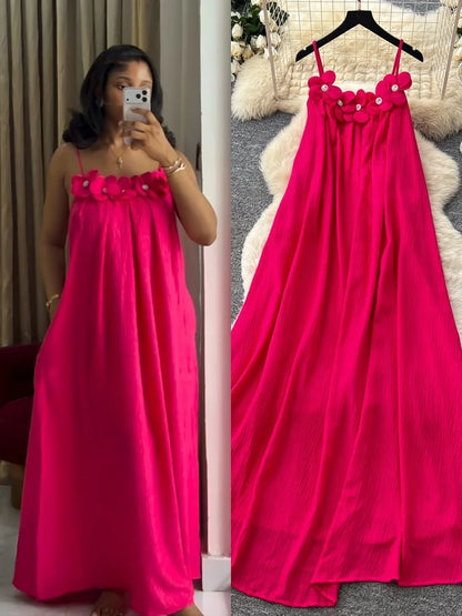 Women's Floral Print Sleeveless Maxi Dress - Additional View 8
