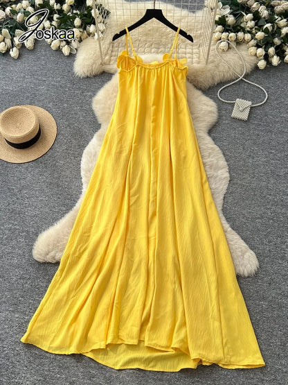 Women's Floral Print Sleeveless Maxi Dress - Detail View