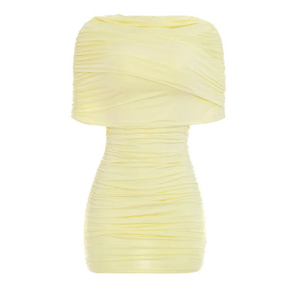 Women's Ruched Bodycon Mini Dress Elegant - Detail View 6