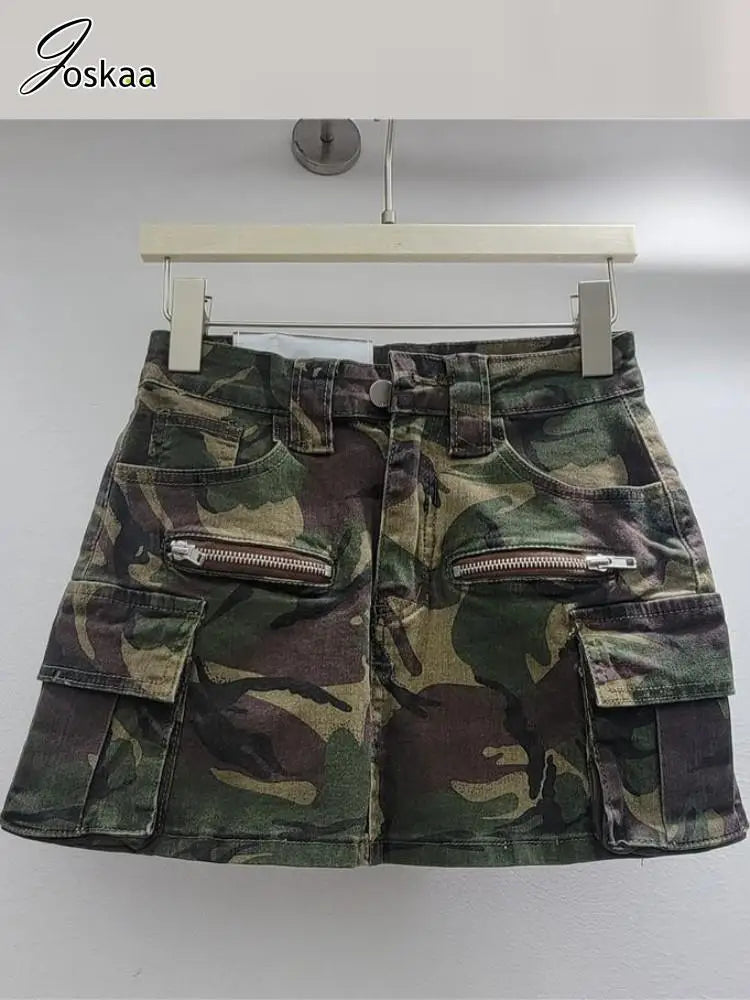 Women's Denim High Waist Mini Fall Vintage Side Skirt – Women's Fashion Wholesale – Front View