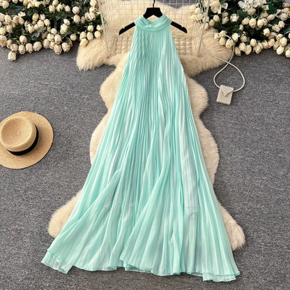 Women's Sleeveless High Waist Maxi Dress