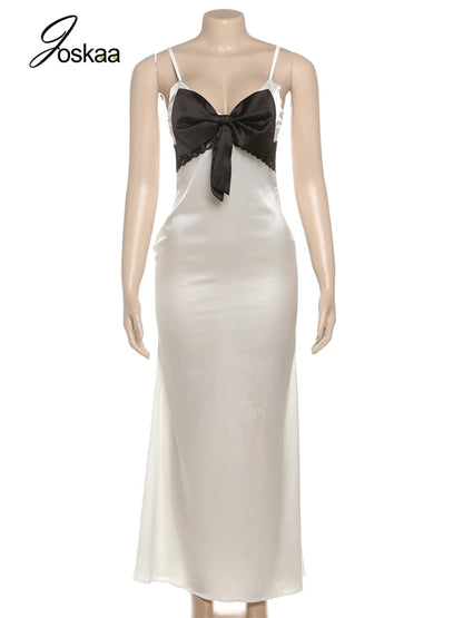 Wholesale Women's Sleeveless Bodycon Maxi Dress White – Back View