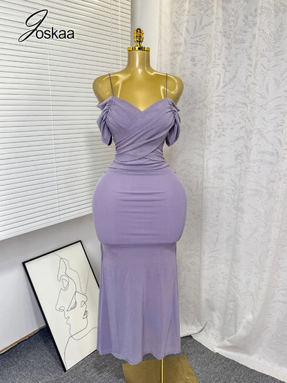 Women's Mesh Sequin Ruched Sleeveless Maxi Dress - Front View
