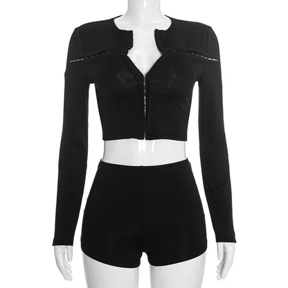 Women's Cutout Long Sleeve Two Piece Set - Additional View 9