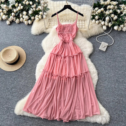 Women's Ruched High Waist Bodycon Maxi Dress