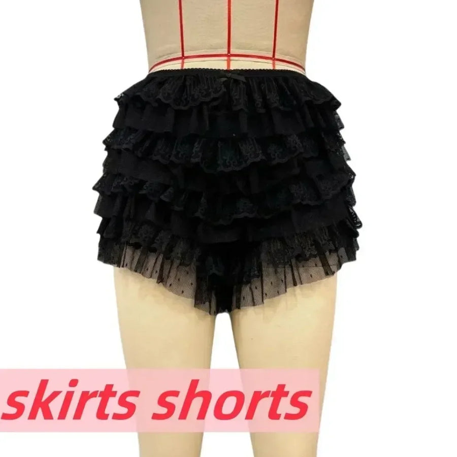 Women's Lace Mini Embroidery Strap Tank Two Piece Set