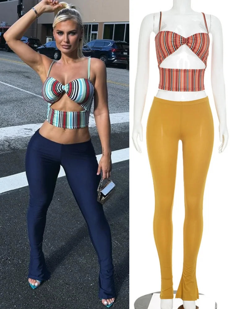 Women's Cutout Sleeveless Wide Leg Two Piece Set - Additional View 8