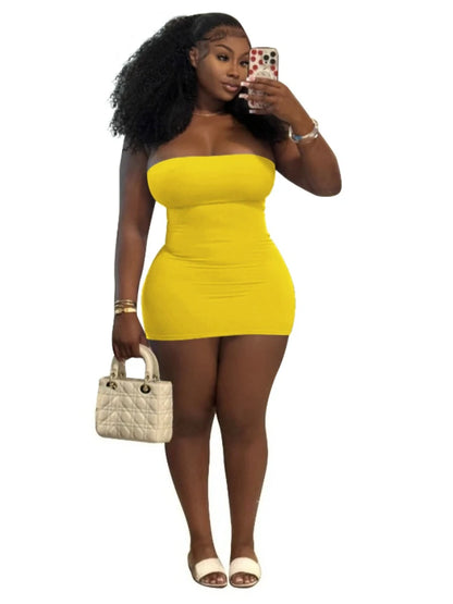 Women's Strapless Sleeveless Bodycon Mini Dress - Additional View 12