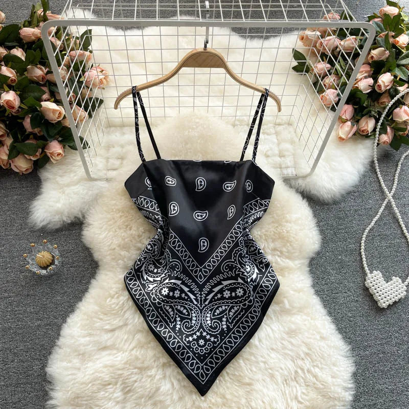 Wholesale Women's Backless Irregular Print Dress