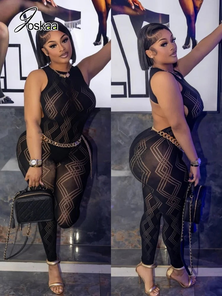 Women's Backless Sleeveless Bodycon Romper – Women's Fashion Wholesale – Front View