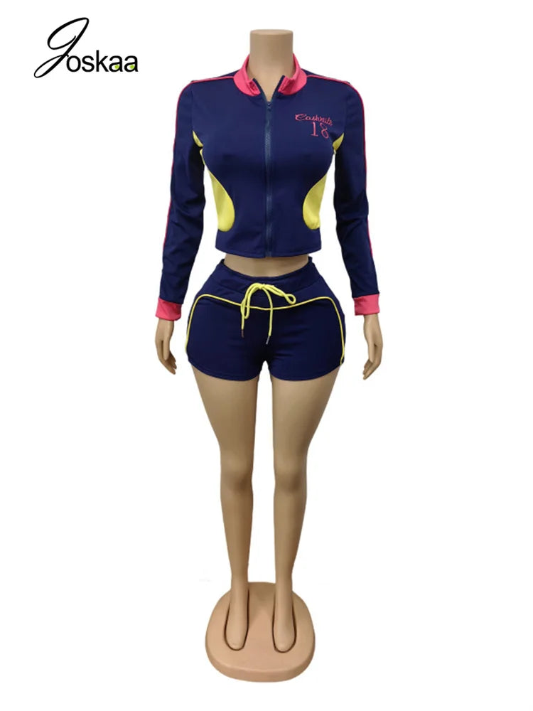 Wholesale Women's Long Sleeve Zip Two Piece Set Camel – Back View