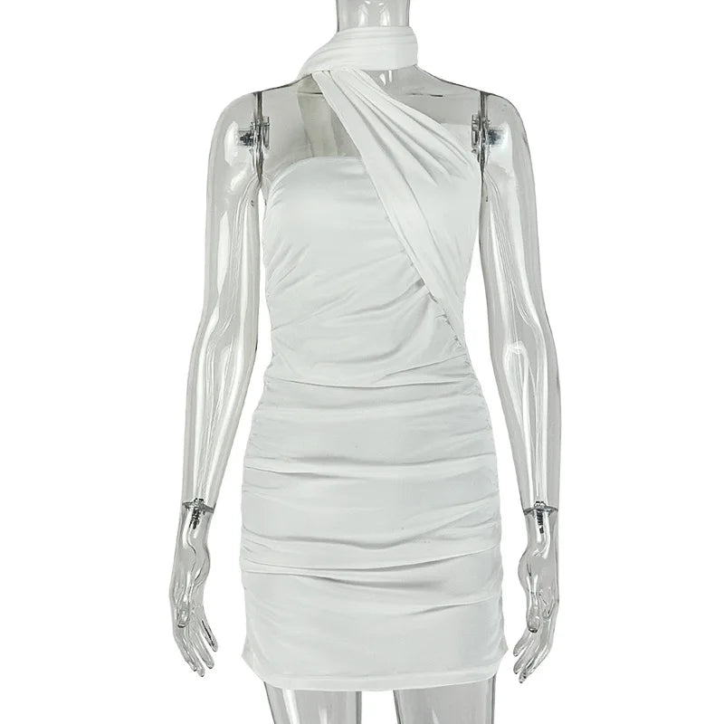 Women's Backless Halter Sleeveless Mini Dress