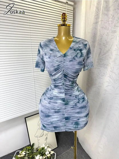 Women's Mesh Short Sleeve Mini Bikini Set Red – Back View