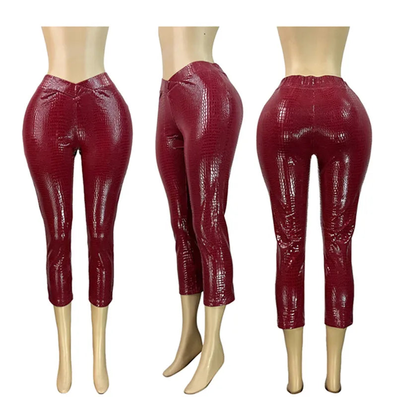 Joskaa Bodycon Pants Elastic Metallic Gold - pants image 11