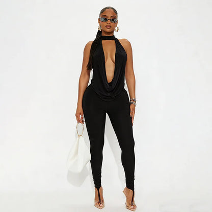 Wholesale Women's Backless Halter Two Piece Set