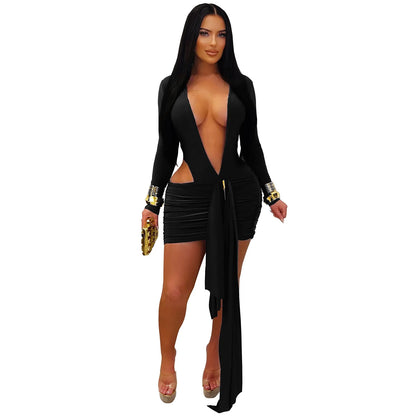 Women's Bodycon Solid Color Short Mini Dress