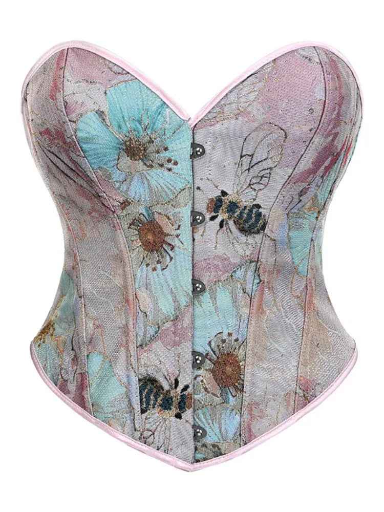 Women's Vintage Bustier Bee Two Piece Set