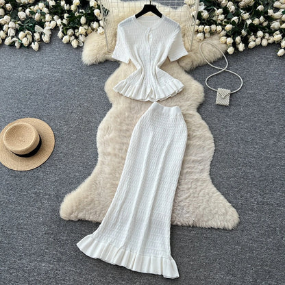 Women's Ribbed Knit High Waist Two Piece Set - Additional View 9