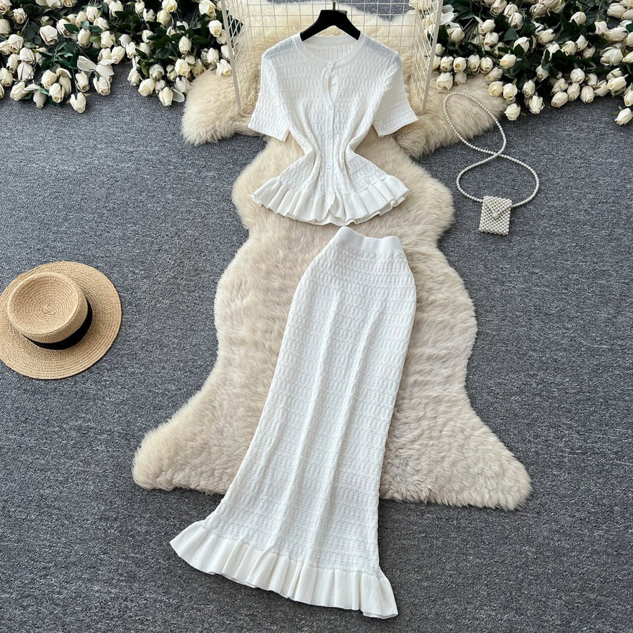 Women's Ribbed Knit High Waist Two Piece Set - Additional View 9