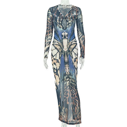 Women's Cutout Long Sleeve Bodycon Dress
