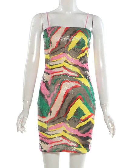 Women's Sequin Sleeveless Bodycon Mini Dress - Additional View 9