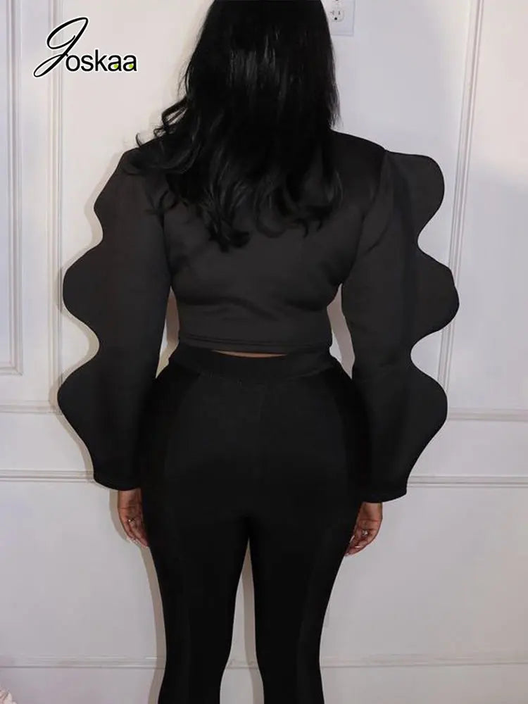 Wholesale Women's Crop Black Stand Collar Jacket 193 – Side View
