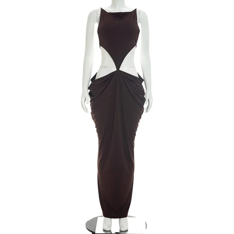 Women's Ruched Cutout Bodycon Maxi Dress - Additional View 11