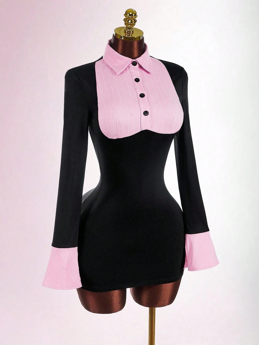Joskaa Long Sleeve Bodycon Mini Dress - mini dress image 4