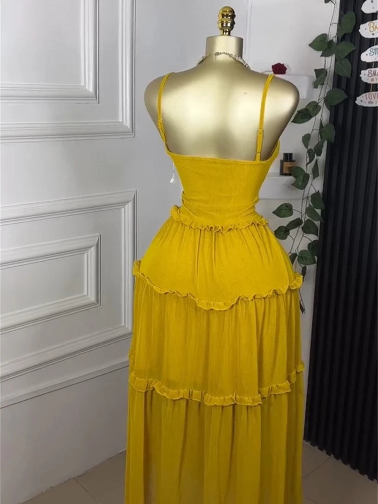 Joskaa Ruched Bodycon High Waist Maxi Dress - maxi dress image 2