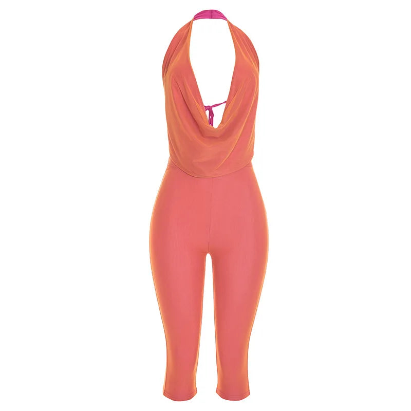 Women's Backless Halter High Waist Two Piece Set - Additional View 7