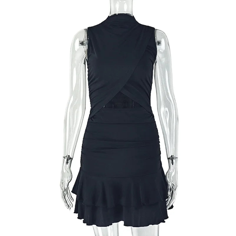 Joskaa Ruched Sleeveless Bodycon Mini Dress - mini dress image 5
