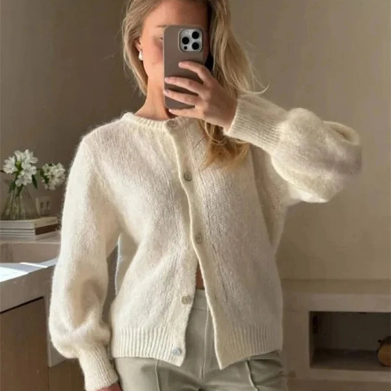 Women's Knit Ribbed Inner Knitting Jacket