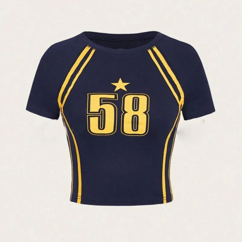 Women's Short Sleeve Digital Printed T-shirts Top