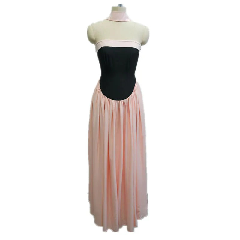 Women's Halter High Waist Bodycon Maxi Dress